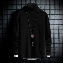 Load image into Gallery viewer, #1505 Black White Grey Korean Turtleneck Sweater Men Pullver Slim Long Sleeve Solid Color Casual Mens Pullover Sweaters Winter